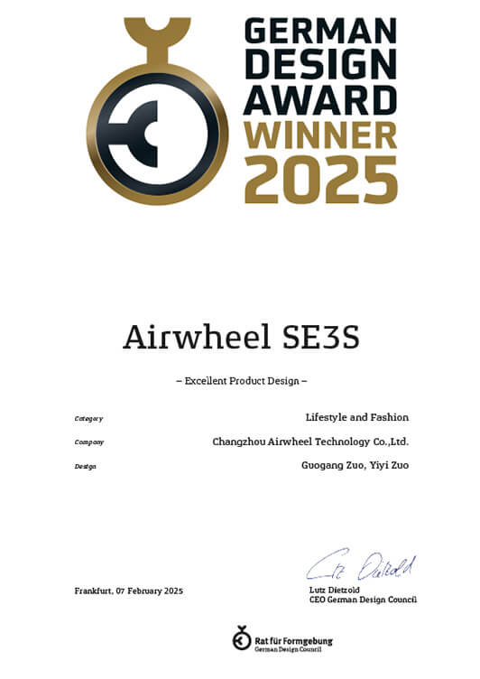 Airwheel-SE3S-German-design-award-winner-2025